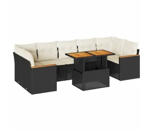 Sodo Komplektas Su Pagalvėlėmis, 8 Dalių, Poliratanas/Akacija