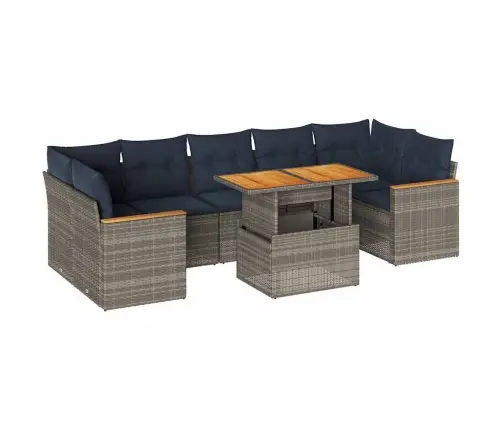 8-Osaline Aiadiivani Komplekt Patjadega, Hall, Polürotang