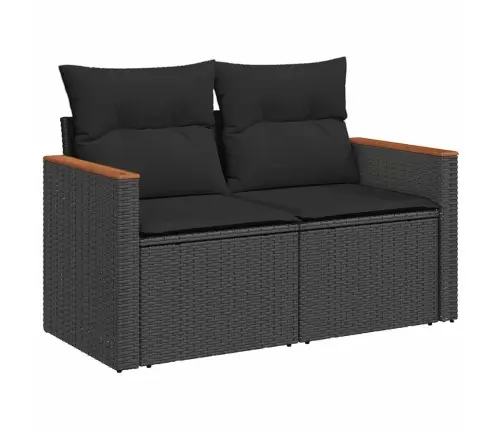 9-Osaline Aiadiivani Komplekt Patjadega, Must, Rotang/Akaatsia