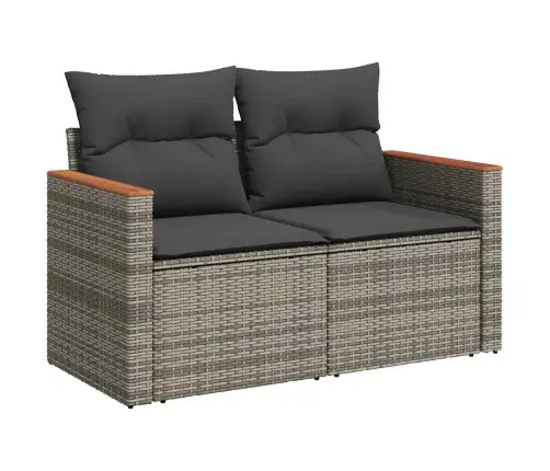 Sodo Komplektas Su Pagalvėlėmis, 9 Dalių, Poliratanas/Akacija