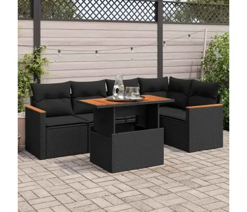 Sodo Komplektas Su Pagalvėlėmis, 6 Dalių, Poliratanas/Akacija