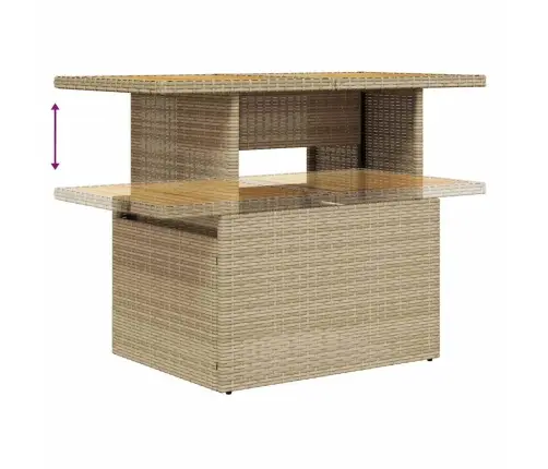 6-Osaline Aiadiivani Komplekt Patjadega, Beež, Rotang/Akaatsia