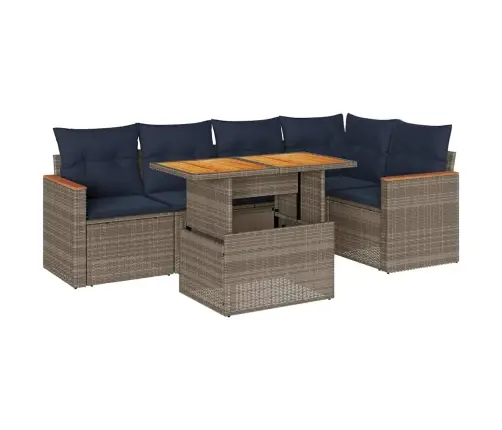 6-Osaline Aiadiivani Komplekt Patjadega, Hall, Polürotang