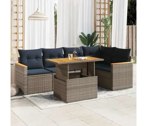 6-Osaline Aiadiivani Komplekt Patjadega, Hall, Polürotang