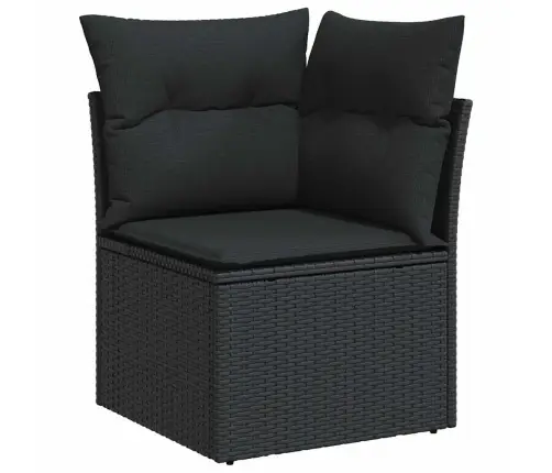 7-Osaline Aiadiivani Komplekt Patjadega, Must, Rotang/Akaatsia