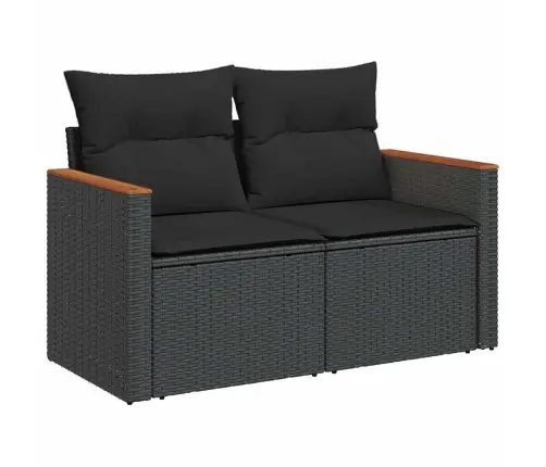 9-Osaline Aiadiivani Komplekt Patjadega, Must, Rotang/Akaatsia