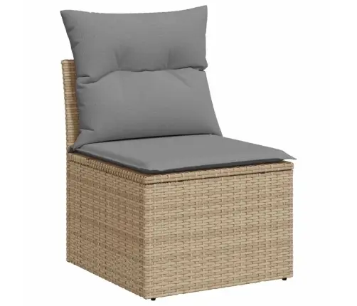 8-Osaline Aiadiivani Komplekt Patjadega, Beež, Rotang/Akaatsia