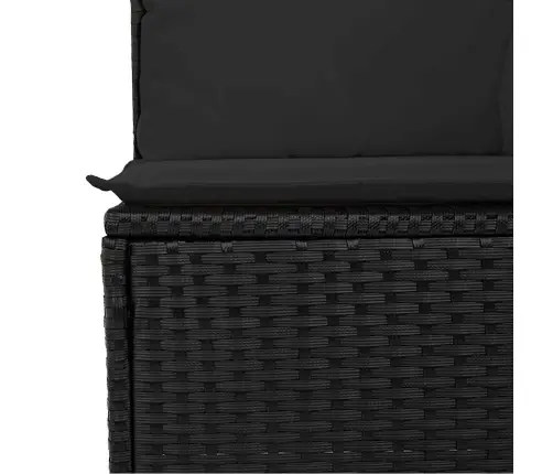 5-Daļīgs Dārza Dīvānu Komplekts, Matrači, Melna Pe Rotangpalma Vidaxl