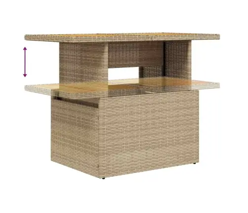 5-Osaline Aiadiivani Komplekt Patjadega, Beež, Rotang/Akaatsia