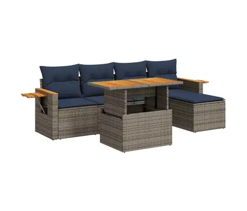 6-Osaline Aiadiivani Komplekt Patjadega, Hall, Rotang/Akaatsia