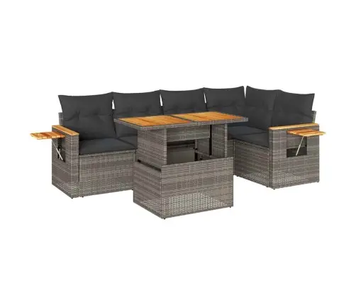 Sodo Komplektas Su Pagalvėlėmis, 6 Dalių, Poliratanas/Akacija