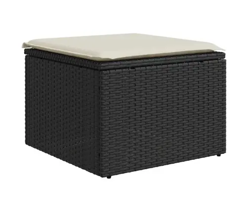 8-Osaline Aiadiivani Komplekt Patjadega, Must, Rotang/Akaatsia