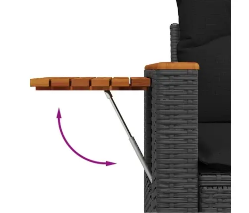 Sodo Komplektas Su Pagalvėlėmis, 10 Dalių, Poliratanas/Akacija