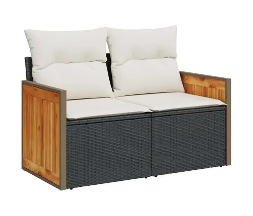 Sodo Komplektas Su Pagalvėlėmis, 7 Dalių, Poliratanas/Akacija