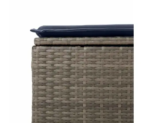 6-Daļīgs Dārza Dīvāna Komplekts, Matrači, Pelēka Pe Rotangpalma Vidaxl