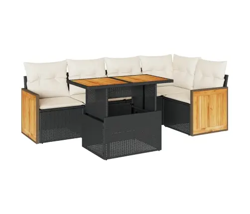 Sodo Komplektas Su Pagalvėlėmis, 6 Dalių, Poliratanas/Akacija