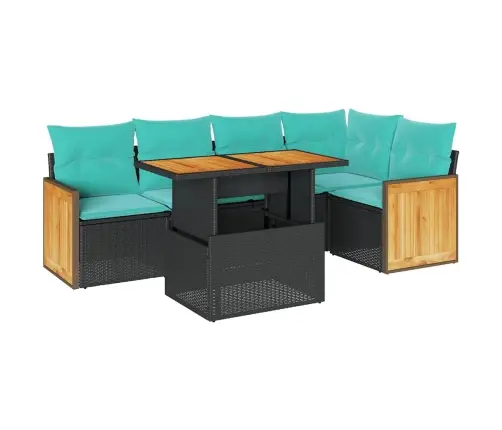 Sodo Komplektas Su Pagalvėlėmis, 6 Dalių, Poliratanas/Akacija