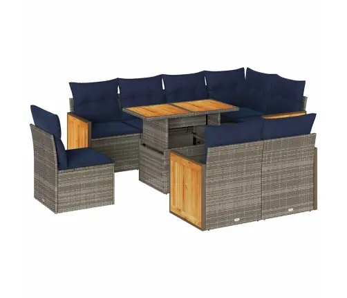 9-Osaline Aiadiivani Komplekt Patjadega, Hall, Rotang/Akaatsia