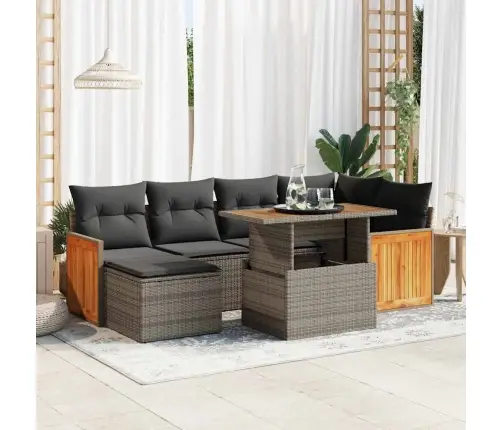 7-Osaline Aiadiivani Komplekt Patjadega, Hall, Rotang/Akaatsia