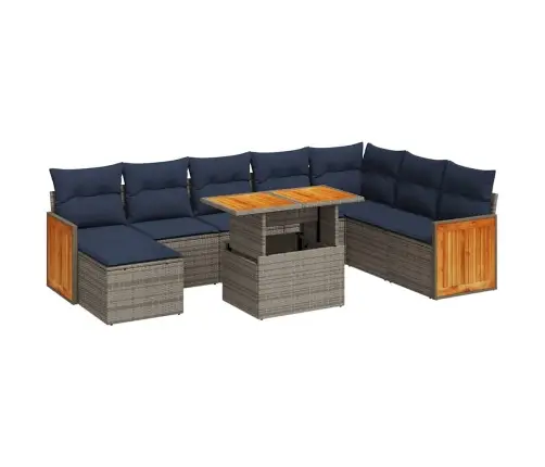 Sodo Komplektas Su Pagalvėlėmis, 11 Dalių, Poliratanas/Akacija