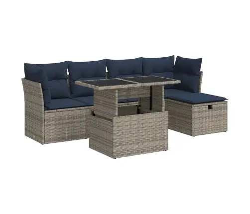 Sodo Komplektas Su Pagalvėlėmis, 6 Dalių, Poliratanas/Akacija