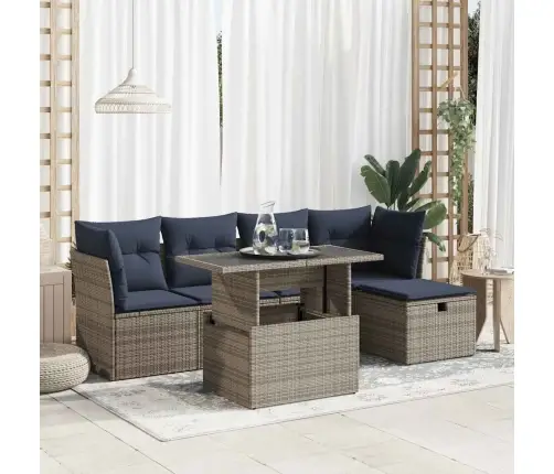 Sodo Komplektas Su Pagalvėlėmis, 6 Dalių, Poliratanas/Akacija