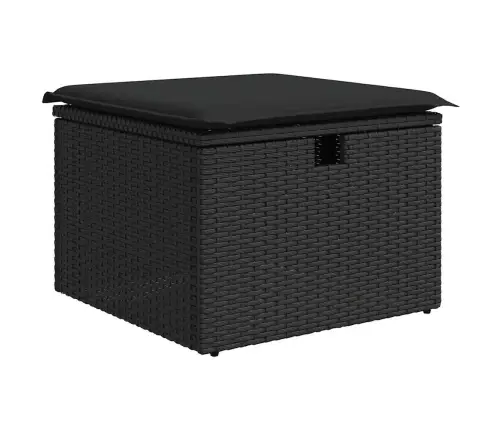 9-Osaline Aiadiivani Komplekt Patjadega, Must, Polürotang