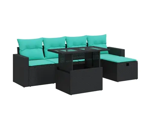 6-Daļīgs Dārza Dīvāna Komplekts, Matrači, Pelēka Pe Rotangpalma Vidaxl