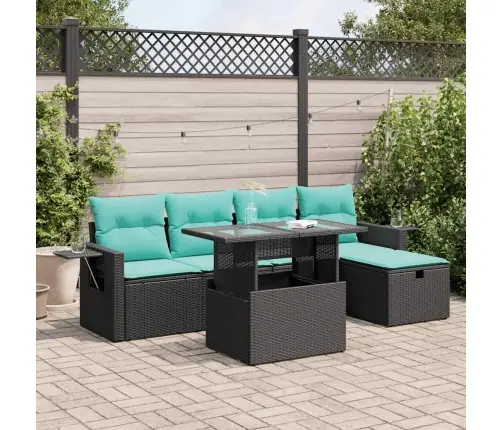 Sodo Komplektas Su Pagalvėlėmis, 6 Dalių, Poliratanas/Akacija