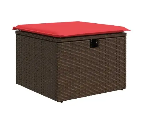 7-Daļīgs Dārza Dīvāna Komplekts, Matrači, Brūna Pe Rotangpalma Vidaxl