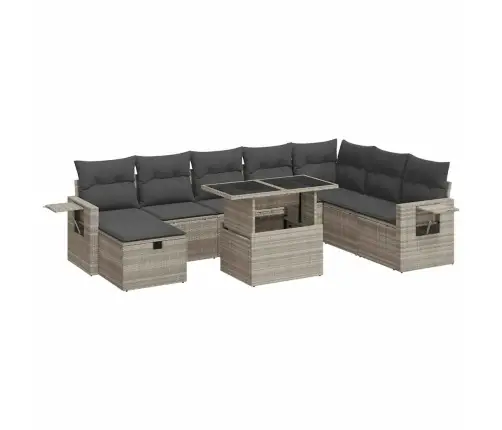 9-Osaline Aiadiivani Komplekt Patjadega, Helehall, Polürotang