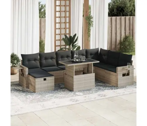 9-Osaline Aiadiivani Komplekt Patjadega, Helehall, Polürotang