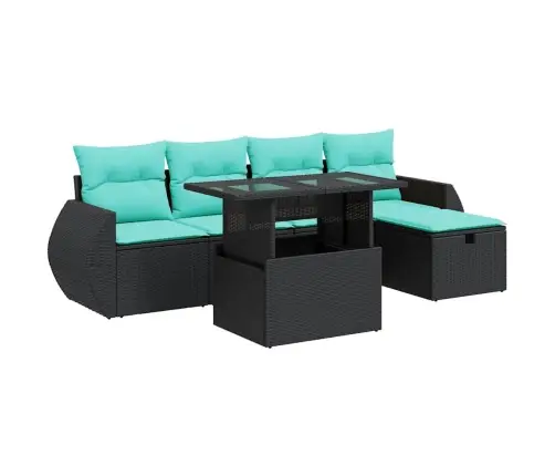 Sodo Komplektas Su Pagalvėlėmis, 6 Dalių, Poliratanas/Akacija