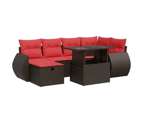 Sodo Komplektas Su Pagalvėlėmis, 7 Dalių, Poliratanas