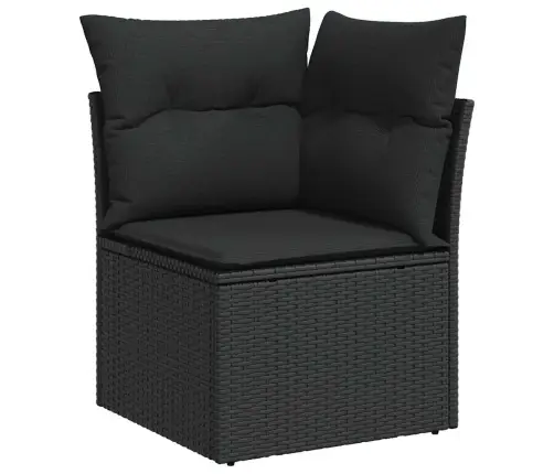 8-Osaline Aiadiivani Komplekt Patjadega, Must, Polürotang