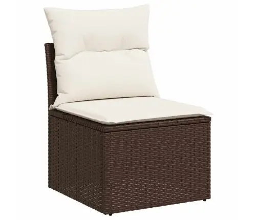 8-Osaline Aiadiivani Komplekt Patjadega, Pruun, Polürotang