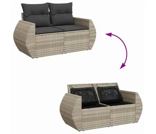 9-Osaline Aiadiivani Komplekt Patjadega, Helehall, Polürotang