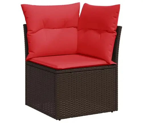 9-Osaline Aiadiivani Komplekt Patjadega, Must, Rotang/Akaatsia