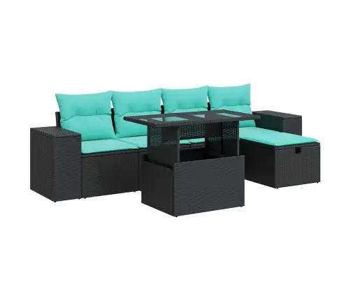 6-Osaline Aiadiivani Komplekt Patjadega, Hall, Rotang/Akaatsia