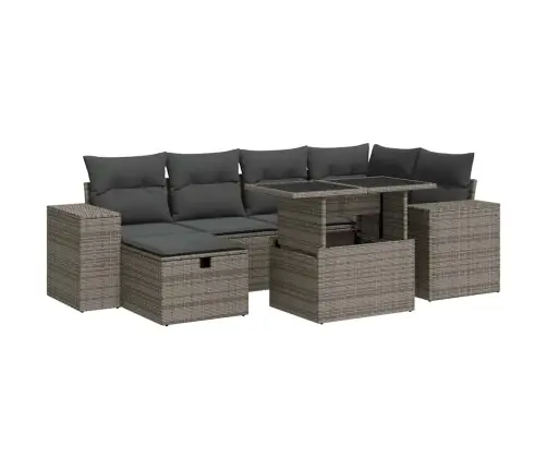 8-Osaline Aiadiivani Komplekt Patjadega, Hall, Polürotang