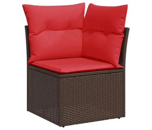 7-Daļīgs Dārza Dīvāna Komplekts, Matrači, Melna Pe Rotangpalma Vidaxl