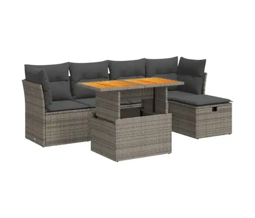 6-Osaline Aiadiivani Komplekt Patjadega, Hall, Rotang/Akaatsia