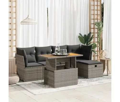 6-Osaline Aiadiivani Komplekt Patjadega, Hall, Rotang/Akaatsia