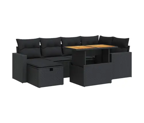 8-Osaline Aiadiivani Komplekt Patjadega, Must, Rotang/Akaatsia