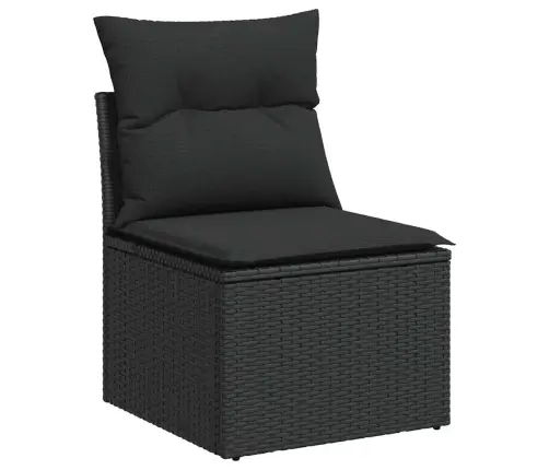 8-Osaline Aiadiivani Komplekt Patjadega, Must, Rotang/Akaatsia