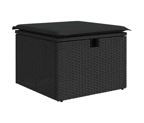 8-Osaline Aiadiivani Komplekt Patjadega, Must, Rotang/Akaatsia