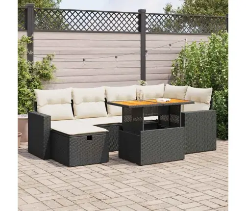 8-Daļīgs Dārza Dīvāna Komplekts, Matrači, Melna Pe Rotangpalma Vidaxl