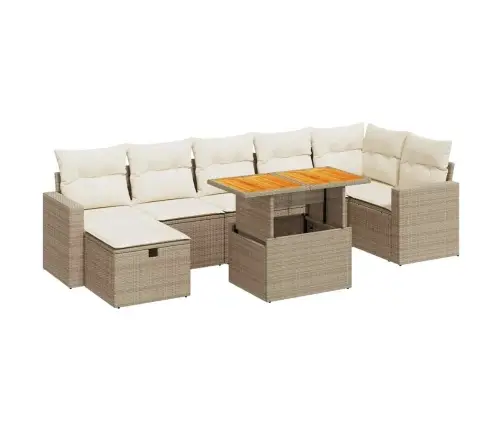 5-Osaline Aiadiivani Komplekt Patjadega, Beež, Rotang/Akaatsia