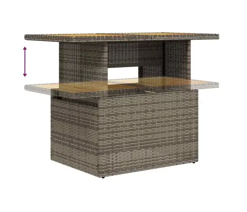 6-Daļīgs Dārza Dīvāna Komplekts, Matrači, Pelēka Pe Rotangpalma Vidaxl