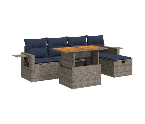 6-Osaline Aiadiivani Komplekt Patjadega, Hall, Rotang/Akaatsia